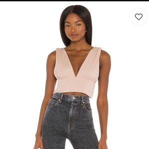 Victoria Ruched Top in Nude